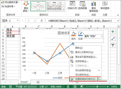excel2013制作业绩趋势图的图文步骤