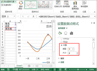 excel2013制作业绩趋势图的图文步骤