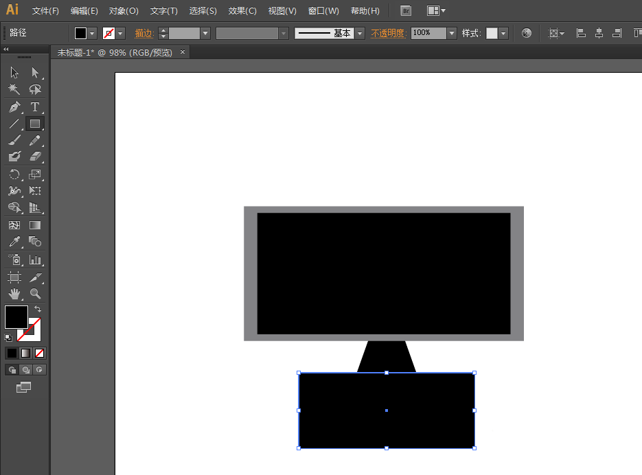 ai制作一款宽屏电视的操作流程