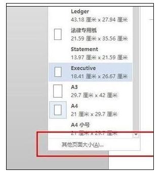 Word中2013版进行设置纸张页面大小尺寸的操作技巧