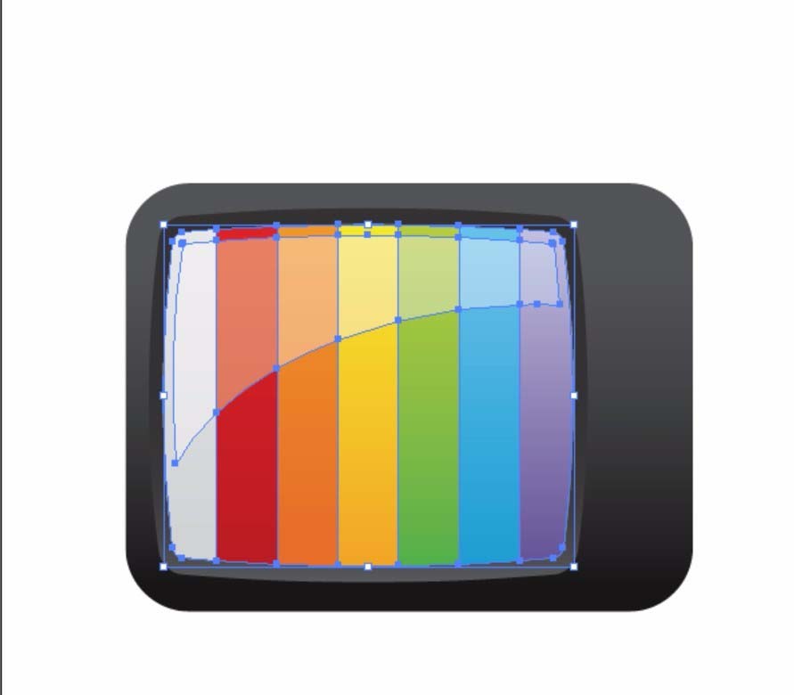 ai打造老式彩电图标的操作流程