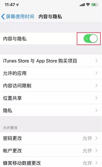 苹果6s访问限制设置方法步骤