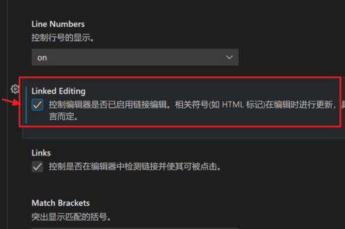 Vscode怎么启用链接编辑？Vscode启用链接编辑方法