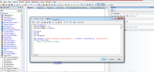 Power Designer运转已写好vbs脚本的操作教程