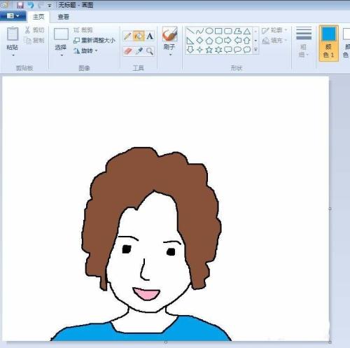 画图工具绘制卡通头像的具体方法