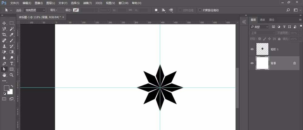 ps怎么画雪花图形? ps绘制矢量雪花图的教程