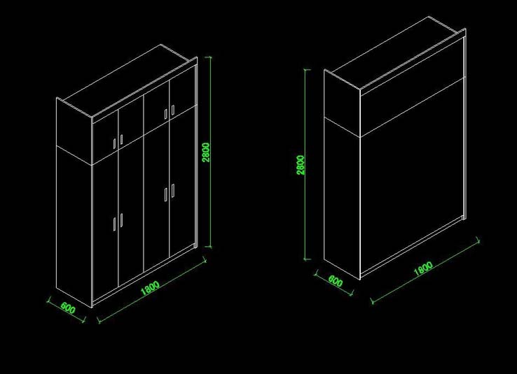说说CAD绘制衣柜轴测图的操作教程方法。
