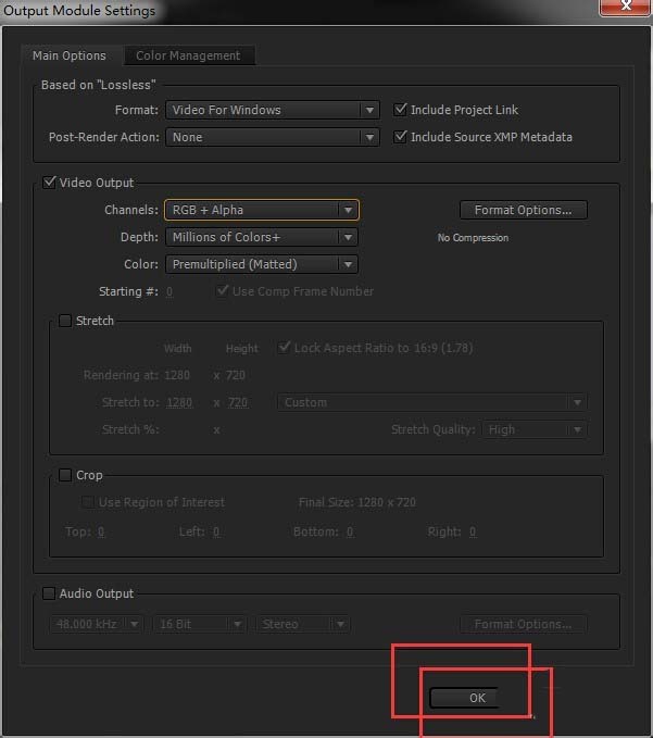 图文详解ae输出带Alpha通道的视频格式的操作过程。