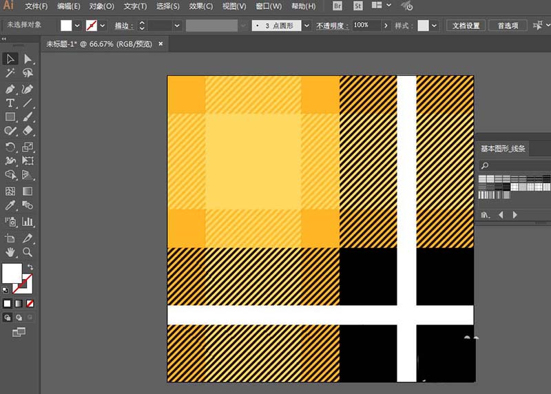 教你使用ai设置格子面料纹理的具体操作步骤。