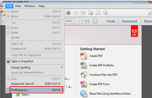 Adobe Reader XI(pdf阅读器)中关闭自动更新的操作步骤
