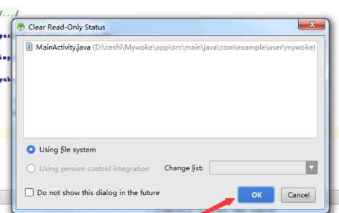 Android Studio使文件只读的操作步骤