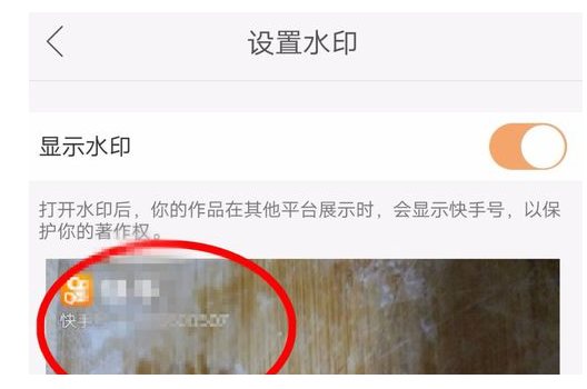 教你在快手中给作品添加水印的具体步骤。